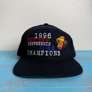 Seattle Supersonics 1996 NBA Western Conference Champions Snapback Hat Cap